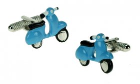 Cufflinks - Blue Vespa